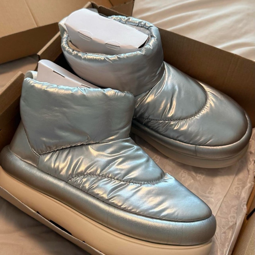 UGG Silver Classic Maxi Mini Metallic